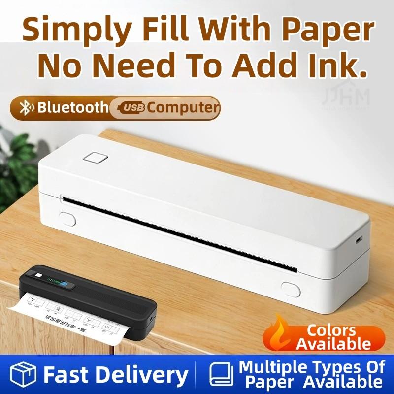 【Support A4 Size】Portable A4 Thermal Printer,DPI Wireless Bluetooth Thermal Printer,Compatible With A5/B5/Letter