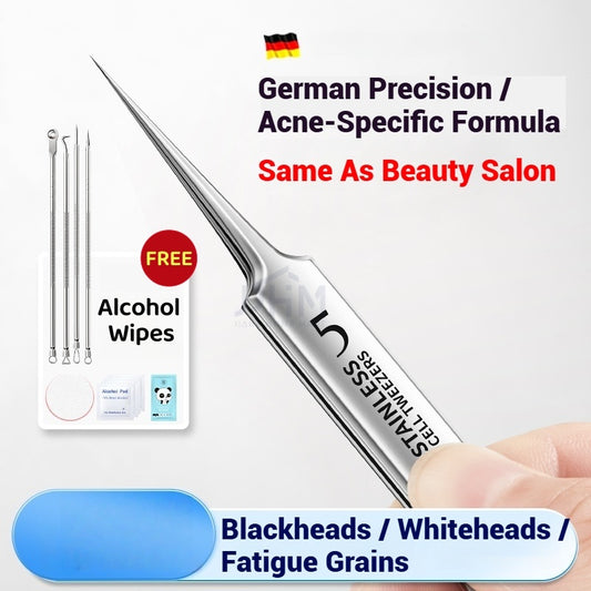 【SG NDD】 Acne Removing Needle Cover Blackhead Removing Tweezers Clip Blackhead Removal Tool Kit,PrecisionTweezers and Pimple Needles for AcneIngrown Hairs, and Skin Care