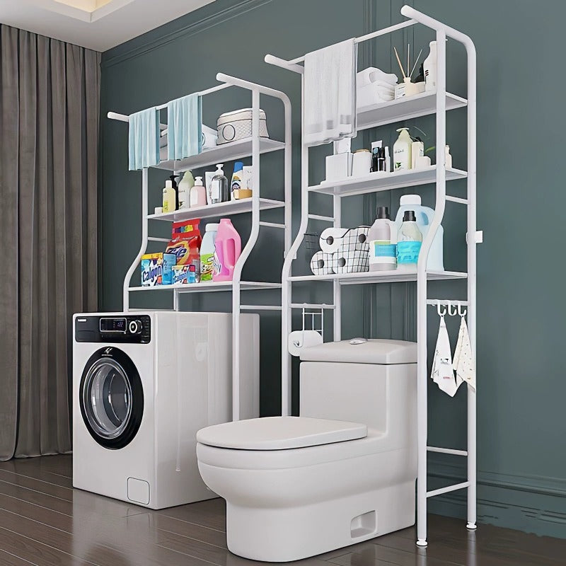 (SG Stock) Newly Upgraded Toilet Rack / Washing Machine Rack – Bathroom Storage Shelf (Floor-standing or Wall-mounted Space Organizer)