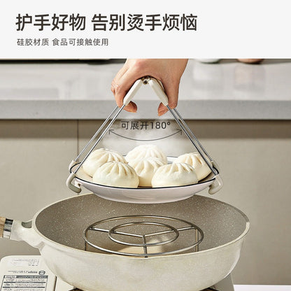【READY STOCK】Non-slip Anti Scalding Clip Multifunctional Meal Bowls Tongs Silicone Kitchen Bowl Clip Plate Clip