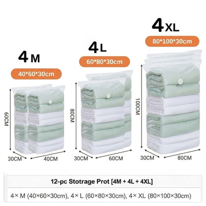 <Pumpless> Vacuum Bag Compression Bag No Need Pump Reusable Travel Clothes Storage Bag Seal Bags