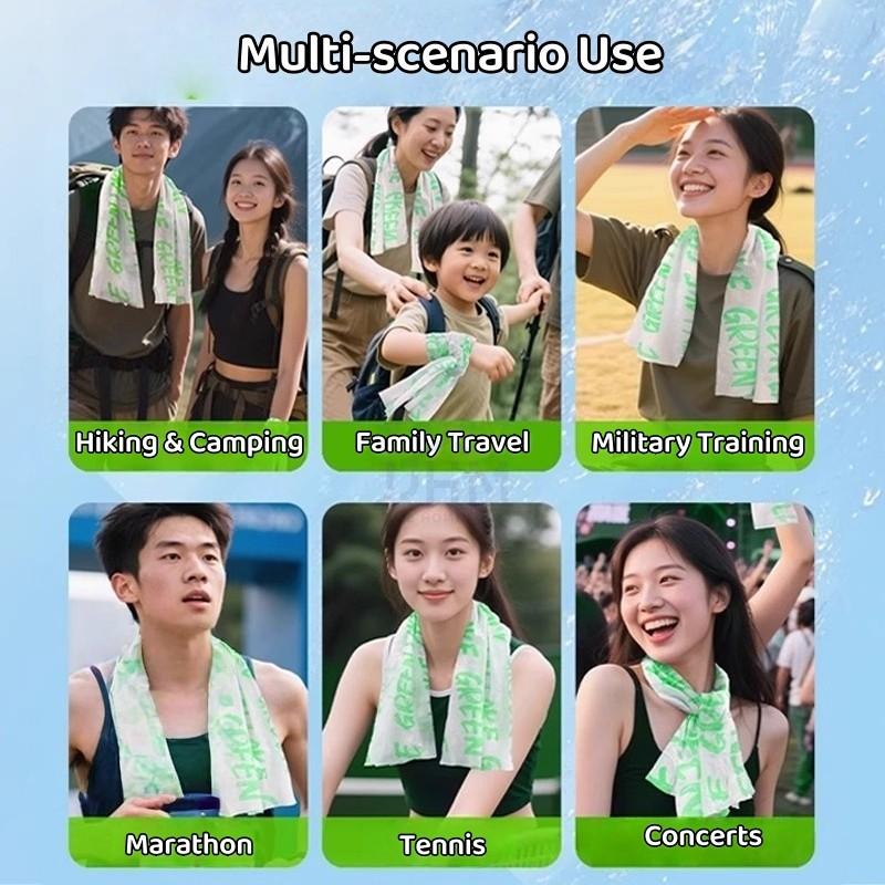 [Ten Milion Hot Selling] Cooling Ice Towels, Cooling Wet Wipes with Plant Formula, Great for Outdoor Concerts Cool Instant Cooling Face/Body Wipes & Handy Body Cool Sheet/Towel Sheets Icy Deodorant Body Wipes