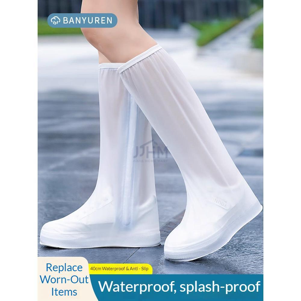 【SG Seller】 Rain Boot Outdoor Walking Travel Reusable Anti-Slip Durable PVC Waterproof Rain Shoes Cover