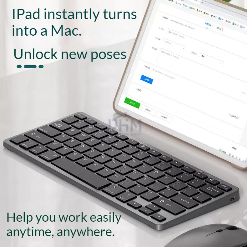 [SG] Bluetooth Wireless Keyboard and Mouse Combo Rechargeable Compact Slim 3 Mode Wireless Keyboard Mouse Set Silent Click Ergonomic Portable Office Home Laptop Tablet PC Desktop Keyboard Mouse Combo Set