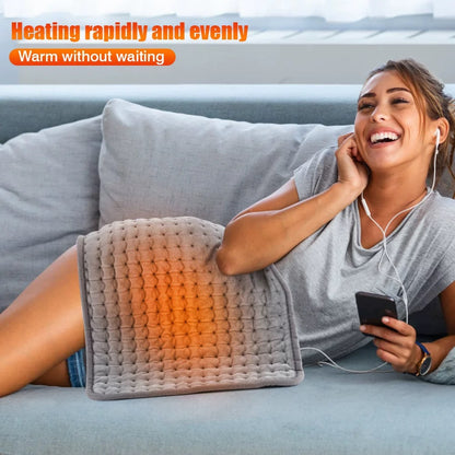 SG Electric Heating Pad Back Neck Massager Menstrual Pain Relief Travel Shoulder Waist Arm Warm Stomach Massage Heat