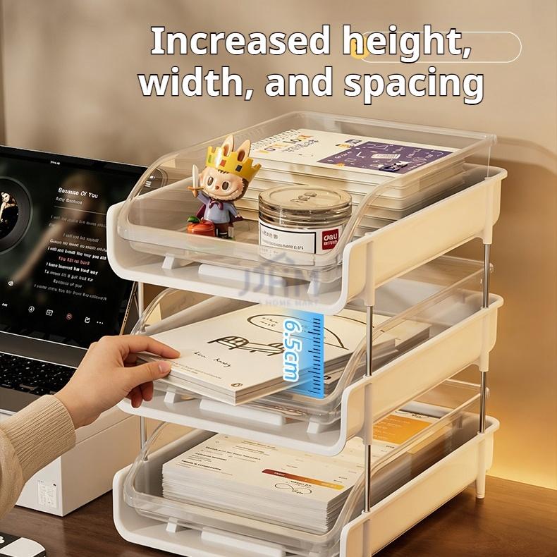 SG Stock A4 Stackable Document Tray Desk Document Tray File Organiser Office Supplies Stationery Storage