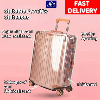 SG PVC Luggage Transparent Cover - Waterproof Plastic Protector Suitcase & Bag Travel 20 24 26 28 30 Inch