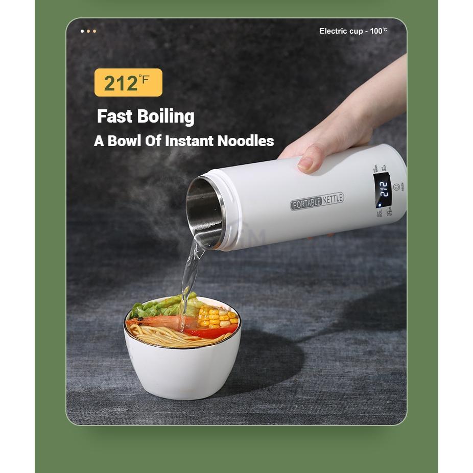 SG Local[upgrade 316] - 500 ml  Portable electric kettle Keep Warm Smart Water Kettle Dispenser Travel Mini Instant Heat Water Portable Desktop Water Dispenser Thermoregulation Smart Kettle