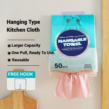 SG Hanging kitchen dishcloth, extra absorbent, oil-resistant, pull-out disposable weekly cleaning cloth for wiping tables