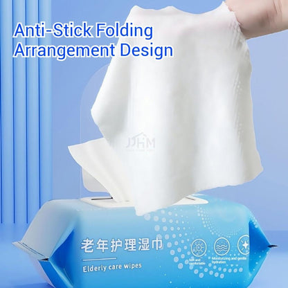 [SG NDD]100PCS Adult Wet Wipes Big XL Large Size for Bedridden Care/pregnant Women Fragrance Free Alcohol-free
