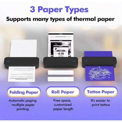 【Support A4 Size】Portable A4 Thermal Printer,DPI Wireless Bluetooth Thermal Printer,Compatible With A5/B5/Letter