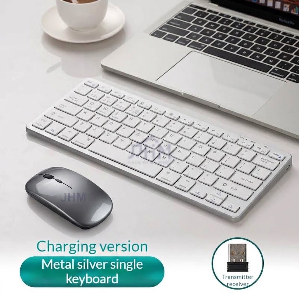 [SG] Bluetooth Wireless Keyboard and Mouse Combo Rechargeable Compact Slim 3 Mode Wireless Keyboard Mouse Set Silent Click Ergonomic Portable Office Home Laptop Tablet PC Desktop Keyboard Mouse Combo Set
