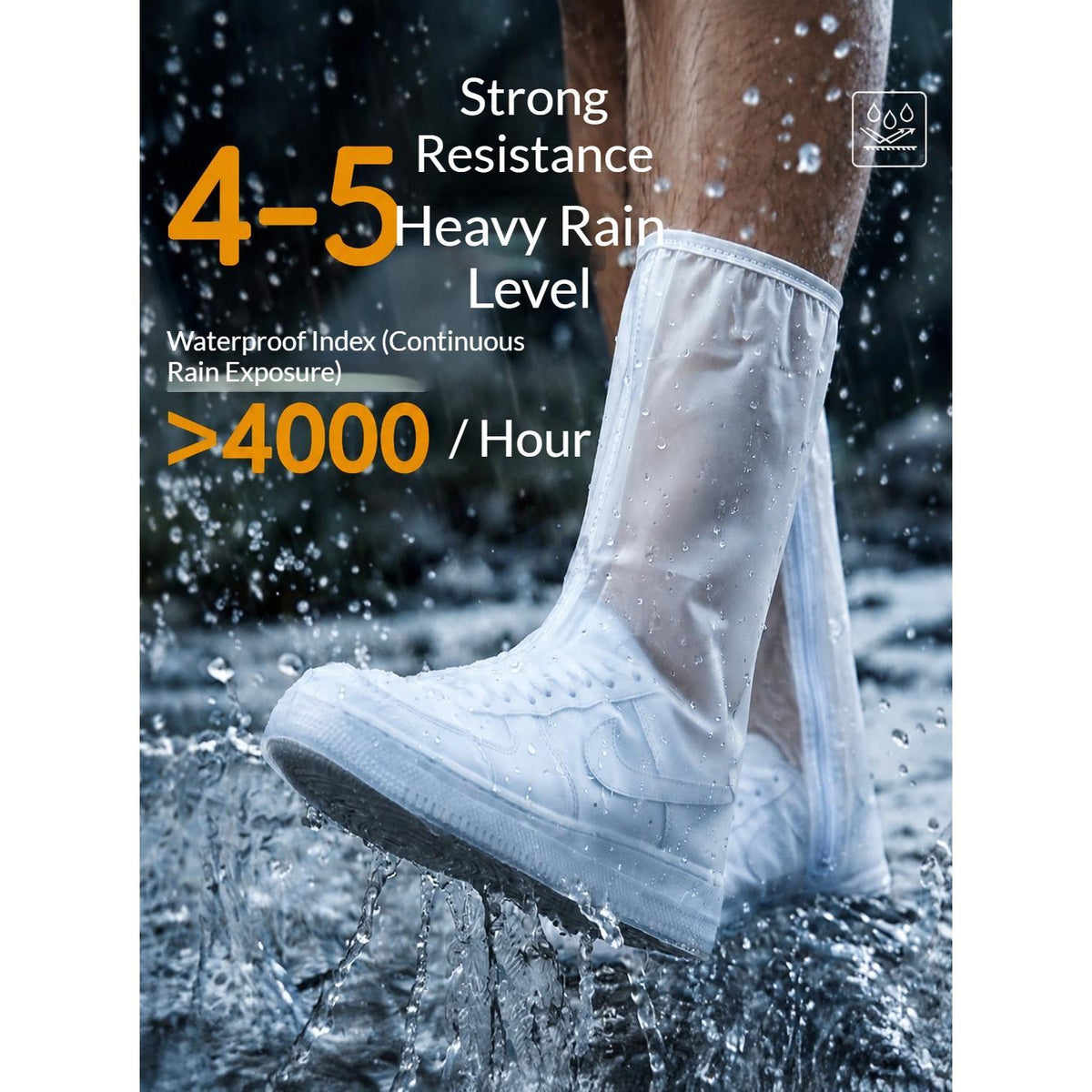 【SG Seller】 Rain Boot Outdoor Walking Travel Reusable Anti-Slip Durable PVC Waterproof Rain Shoes Cover