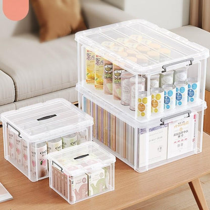 NND Transparent Storage Box Extra Large Thick Plastic Storage Box Household Clothes Toy Storage Box With Lid