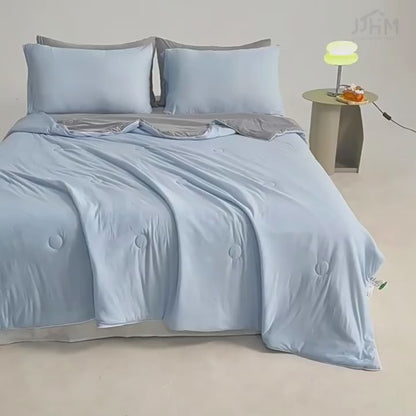 【SG NDD】 Cooling Summer Blanket Ice Silk Lightweight Quilt Air Condition Comforter Bed Double Side Cold Fabric