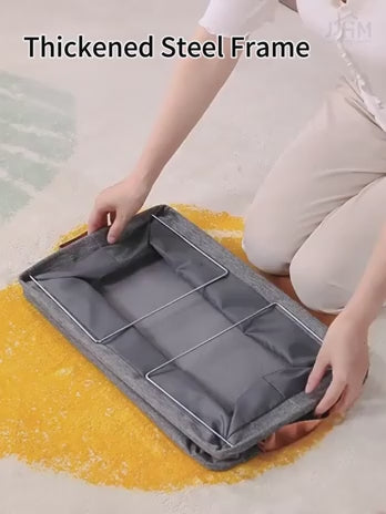 Antibacterial & Odorless Cationic fabric folding clothing storage box Wardrobe layering organizer large capacity