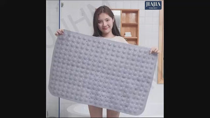 SG Non-Slip Bath Mat With Foot Reflexology Massage PVC Suction Cups Odorless Anti Slip Strong Suction
