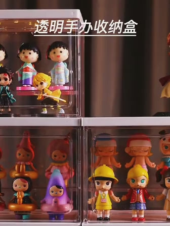Toy Display Storage Box Transparent Case Storage Box Figure Display Doll Pop Mart Dust Proof Cabinet Jewelry Cosmetic Organiser Figurine