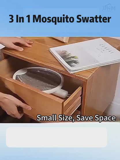 [2025 Ver] Update 3in1 Electric Insect Mosquito Racket Mosquito Swatter Killer USB Rechargeable LED Lamp