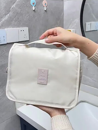 Foldable toiletry travel bag hanger bag high quality water proof pouch makeup organizer upgrade size