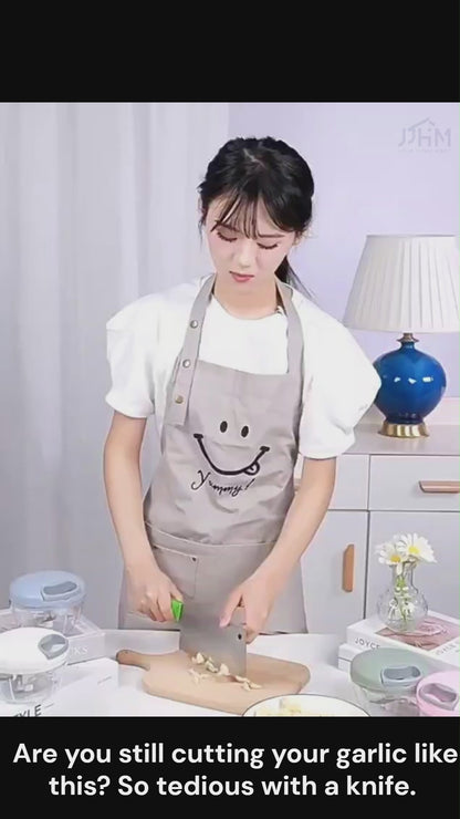 【SG Stock】Vegetable Chopper Mini Blender Garlic Cutter Manual Food Processor Meat Grinder Hand Ginger Crushed Shredder