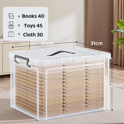 NND Transparent Storage Box Extra Large Thick Plastic Storage Box Household Clothes Toy Storage Box With Lid