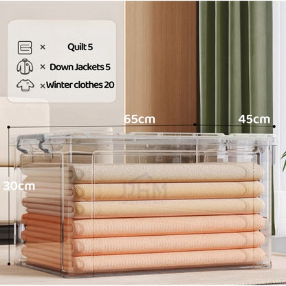 NND Transparent Storage Box Extra Large Thick Plastic Storage Box Household Clothes Toy Storage Box With Lid