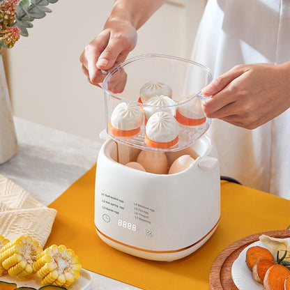 NDD [Sg Seller]Egg with Steamer 7 Mode Intelligent Egg Boiler Egg Steamer Automatic Power Off Hard Boiled Egg Breakfast