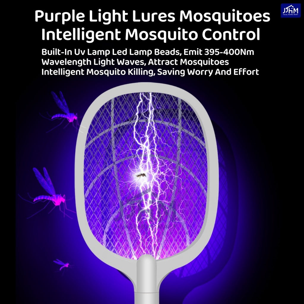 [SG Stock] Update 3in1 Electric Insect Mosquito Racket Mosquito Swatter Killer USB Rechargeable LED Lamp 電蚊拍