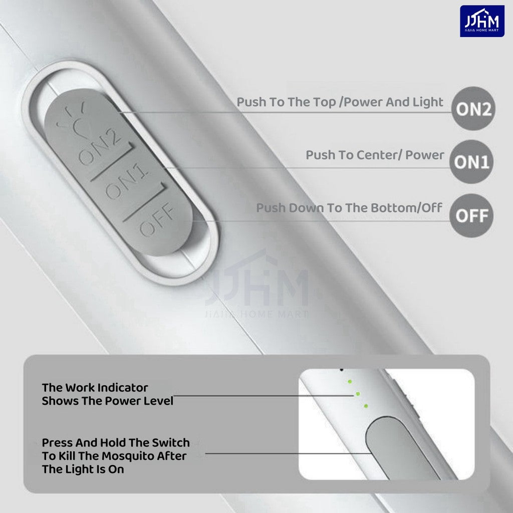 [SG Stock] Update 3in1 Electric Insect Mosquito Racket Mosquito Swatter Killer USB Rechargeable LED Lamp 電蚊拍