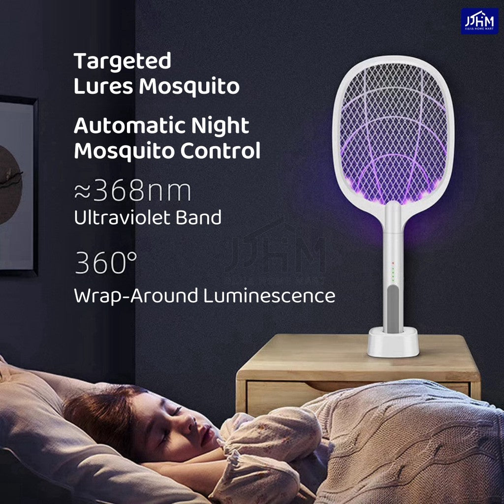 [SG Stock] Update 3in1 Electric Insect Mosquito Racket Mosquito Swatter Killer USB Rechargeable LED Lamp 電蚊拍