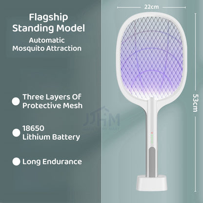 [SG Stock] Update 3in1 Electric Insect Mosquito Racket Mosquito Swatter Killer USB Rechargeable LED Lamp 電蚊拍