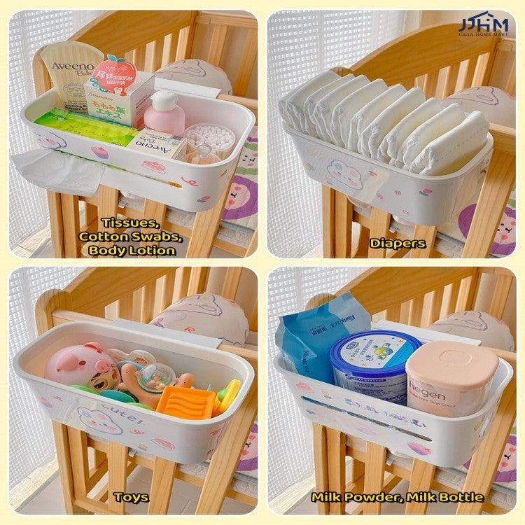 SG Crib Hanging Basket Bedside Diaper Table Multifunctional Storage Box Storage Bag Bedside Hanging Bag Fence Dormitory