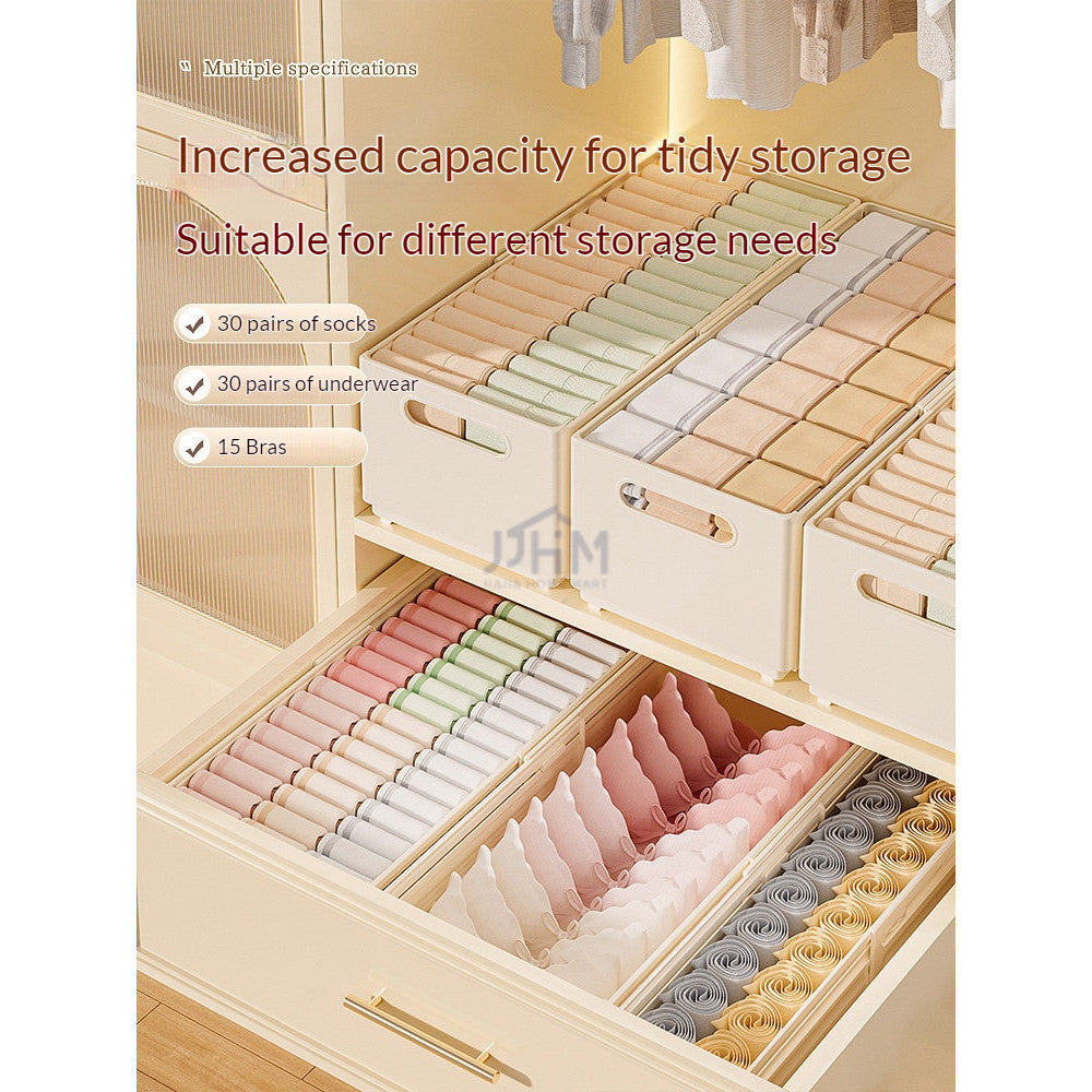 Retractable Wardrobe Storage Box for Clothes Bed Sheet Foldable Stackable Plastic Organization Socks Bra Underwear