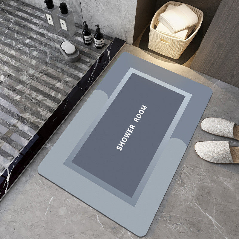 SG IN STOCK Diatom Mud Absorbent Pad Toilet Floor Quick-Drying Mat Non-slip Bathroom floor mat - Super Water Absorbent