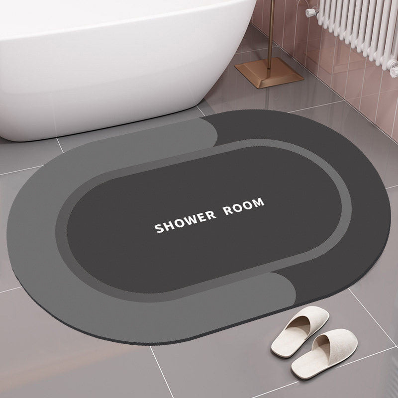 SG IN STOCK Diatom Mud Absorbent Pad Toilet Floor Quick-Drying Mat Non-slip Bathroom floor mat - Super Water Absorbent