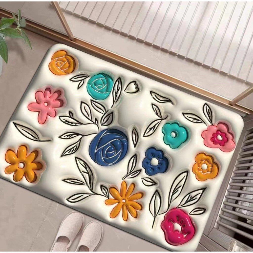 SG IN STOCK Diatom Mud Absorbent Pad Toilet Floor Quick-Drying Mat Non-slip Bathroom floor mat - Super Water Absorbent