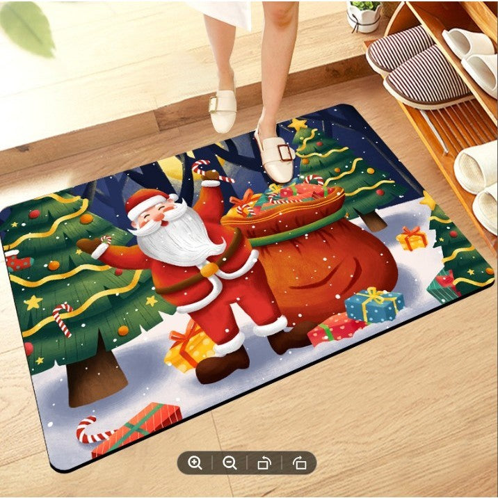 SG IN STOCK Diatom Mud Absorbent Pad Toilet Floor Quick-Drying Mat Non-slip Bathroom floor mat - Super Water Absorbent