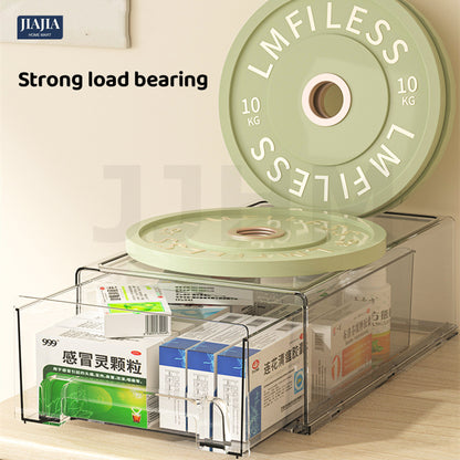 <Buy 3 Free 1> Premium Acrylic Medicine box family drawer type large capacity multi-layerem ergency First Aid Box Kit Japanese house