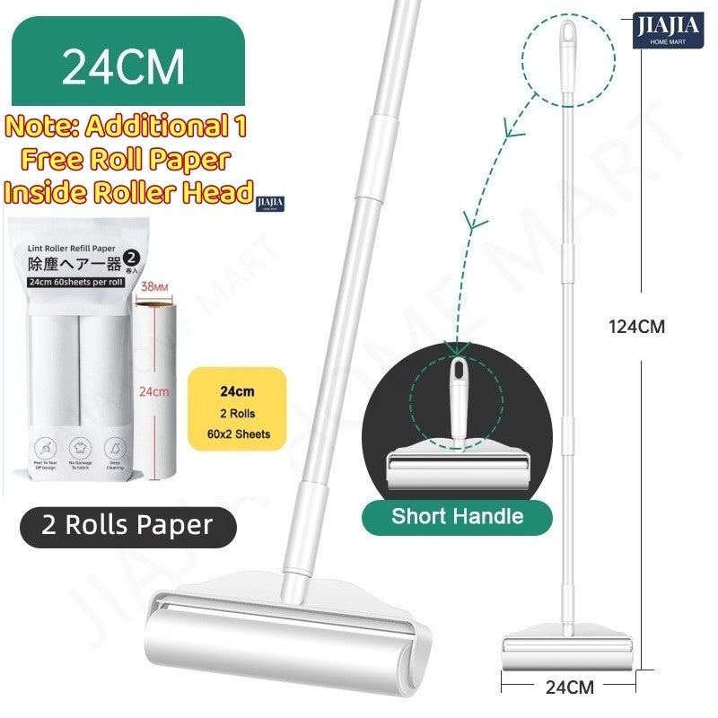 <Thicken Refill> SG Lint Roller Retractable Dust Hair Remover Clothes Cleaning Sticking Paper Refill