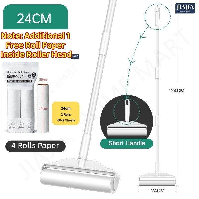 <Thicken Refill> SG Lint Roller Retractable Dust Hair Remover Clothes Cleaning Sticking Paper Refill