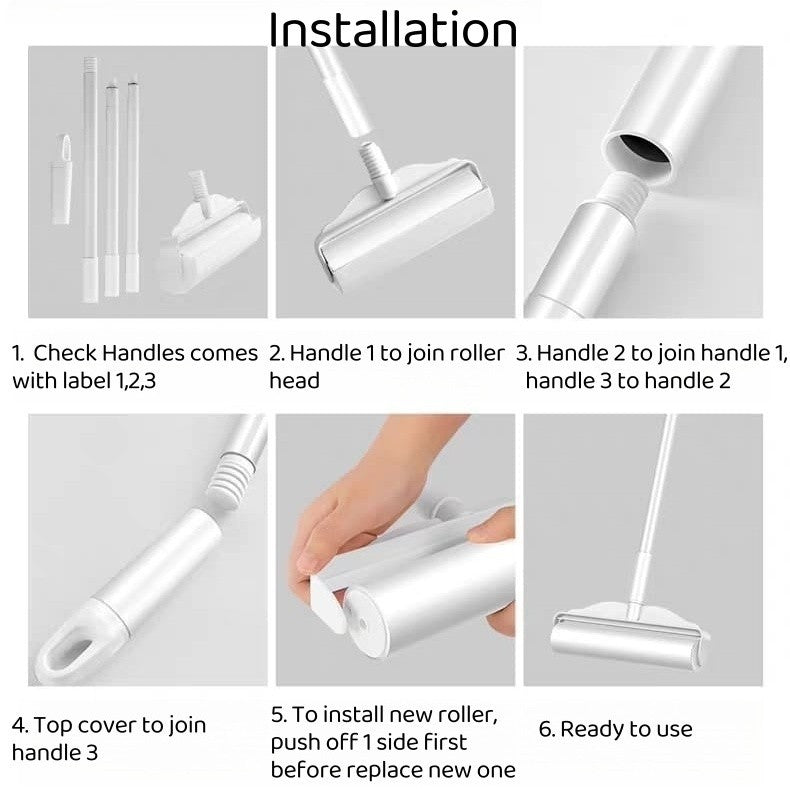 <Thicken Refill> SG Lint Roller Retractable Dust Hair Remover Clothes Cleaning Sticking Paper Refill