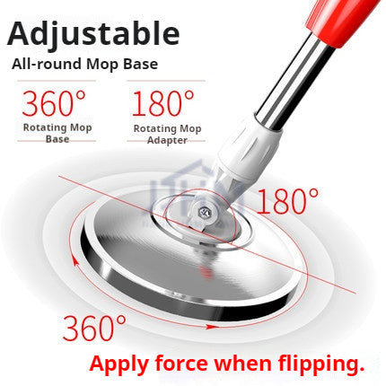<2026 Upgraded> Microfiber Spin Mop & Bucket Set Self Cleaning Spin Round Flat Mop With Bucket Spin Rinse Dry