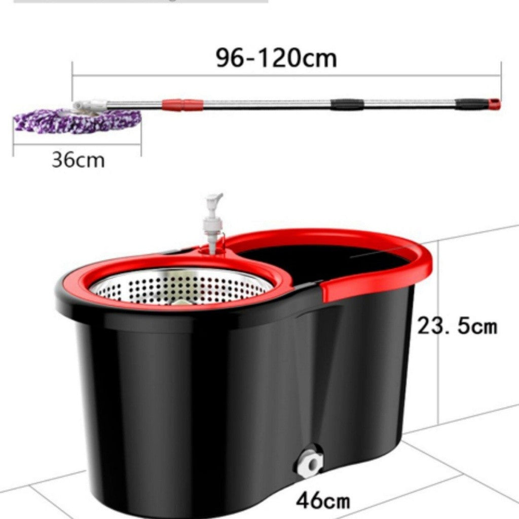 <2026 Upgraded> Microfiber Spin Mop & Bucket Set Self Cleaning Spin Round Flat Mop With Bucket Spin Rinse Dry