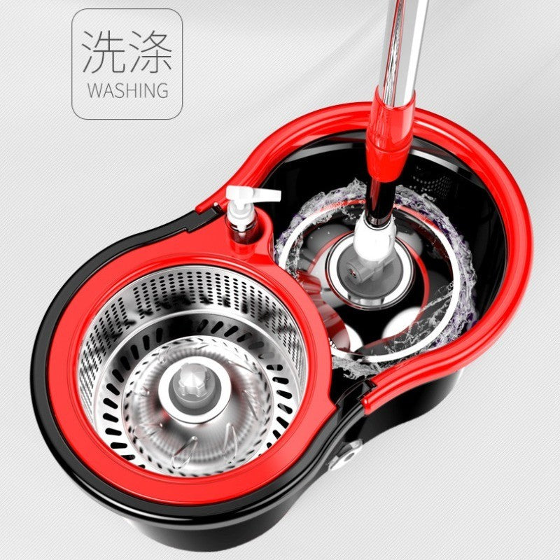 <2026 Upgraded> Microfiber Spin Mop & Bucket Set Self Cleaning Spin Round Flat Mop With Bucket Spin Rinse Dry