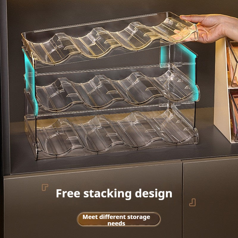 SG Acrylic Multi-Layer Water Bottle/Thermos/Sports Cup Holder Holder Cup Holder Wine Rack Kitchen Storage Holder Stacke
