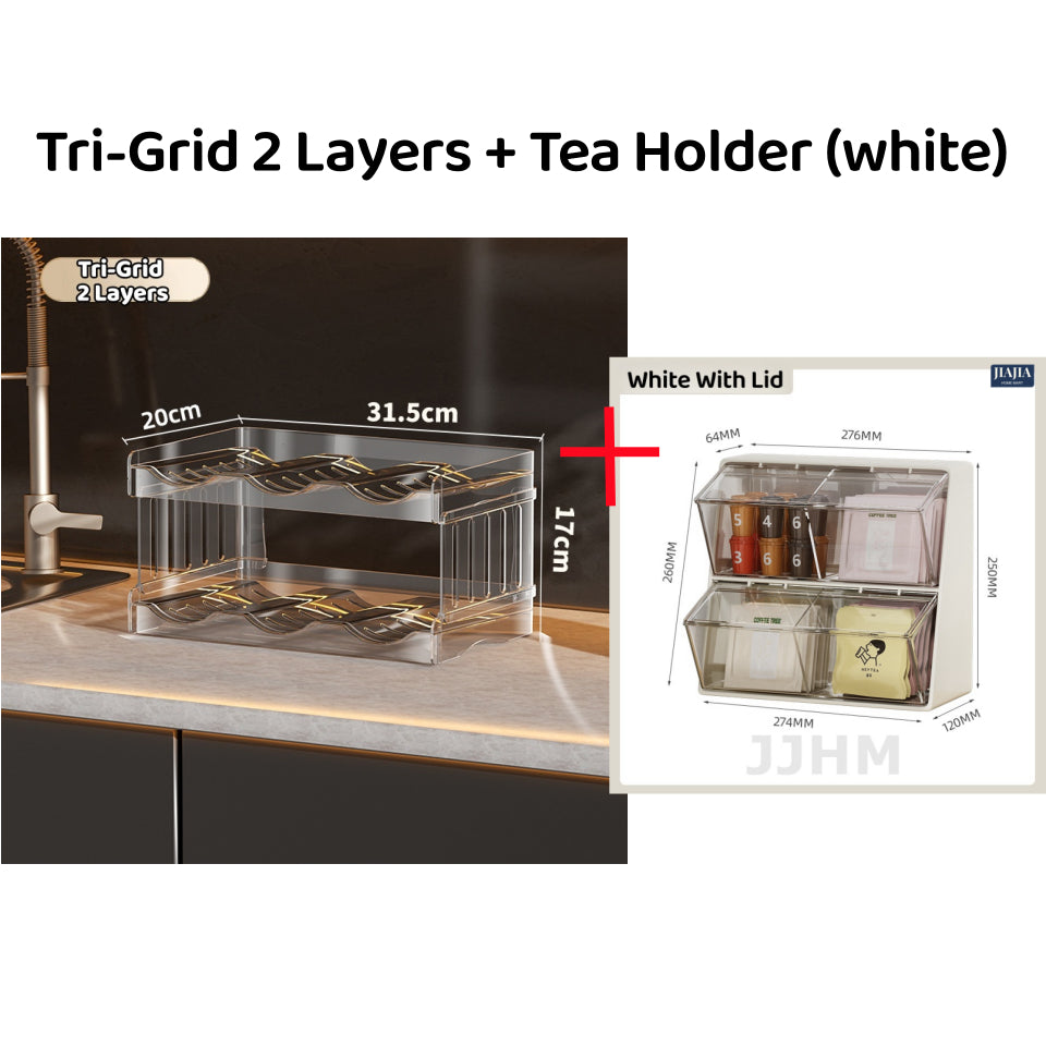 SG Acrylic Multi-Layer Water Bottle/Thermos/Sports Cup Holder Holder Cup Holder Wine Rack Kitchen Storage Holder Stacke
