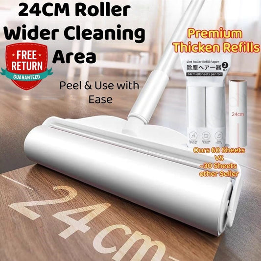 <Thicken Refill> SG Lint Roller Retractable Dust Hair Remover Clothes Cleaning Sticking Paper Refill