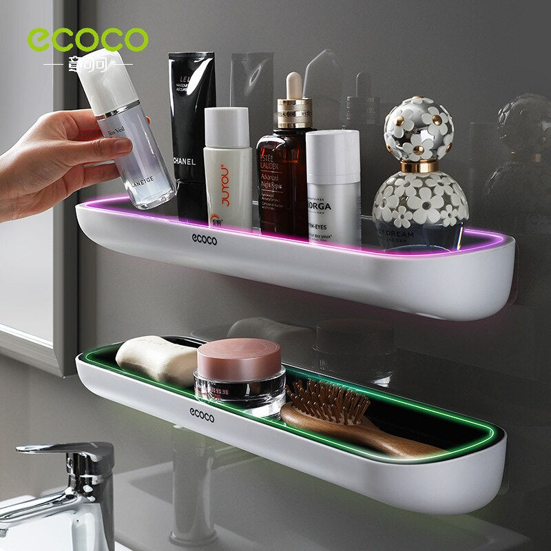 Wall Mounted Bathroom Storage Shelf Rack for Shampoo Bottles Organizer