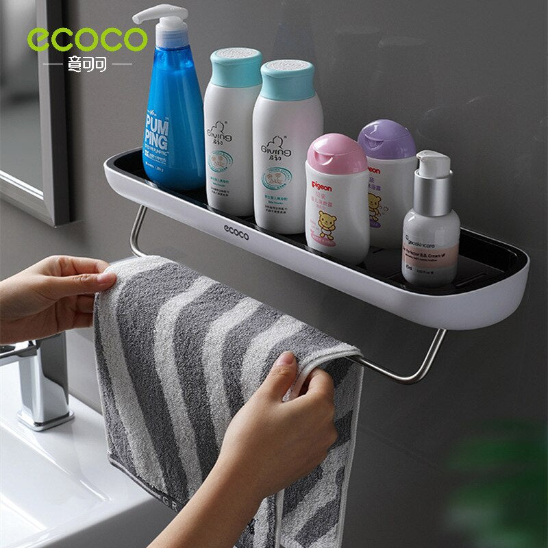 Wall Mounted Bathroom Storage Shelf Rack for Shampoo Bottles Organizer